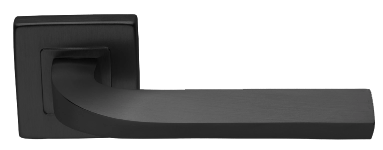 Ручка дверная TENDER S3 NERO раздельная на квадратной розетке, цвет - черный фото купить Уфа