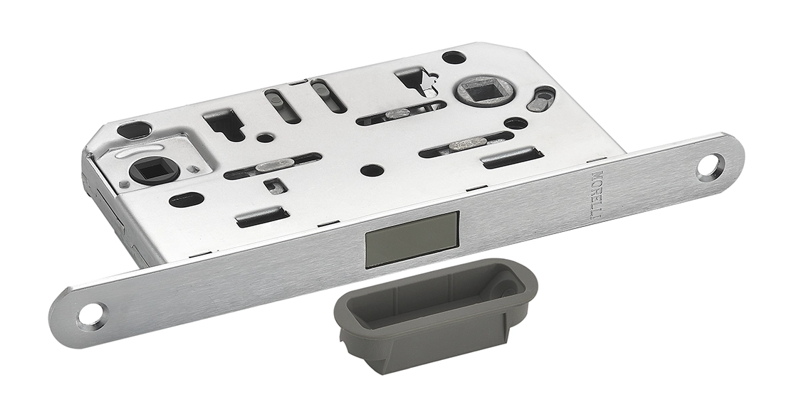 Защелка межкомнатная M1895 SSC с ответной планкой, магнитная сантехническая, цвет суперматовый хром фото купить в Уфе