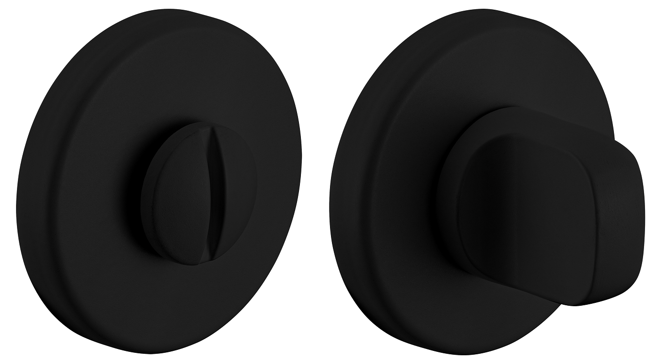 Завертка сантехническая LUX-WC-R5 NERO-ST, цвет - черный soft-touch фото купить Уфа