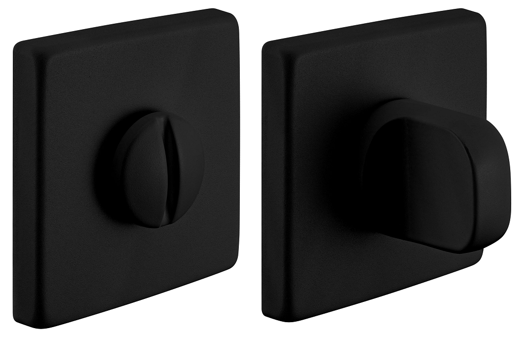 Завертка дверная LUX-WC-S5 NERO-ST, цвет - черный soft-touch фото купить Уфа