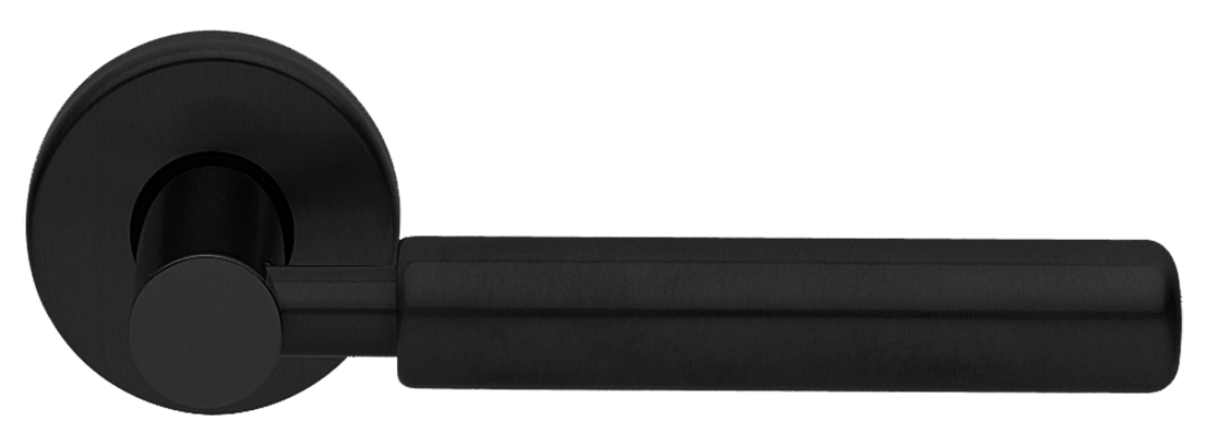 Ручка дверная CLOUD R3 NERO раздельная на круглой розетке, цвет - черный фото купить Уфа