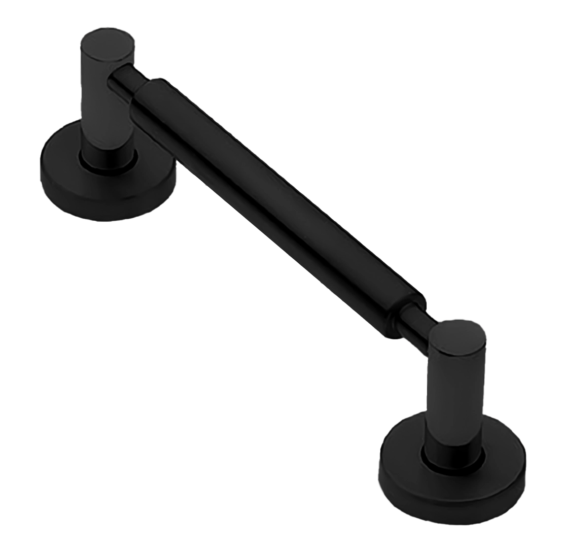 Ручка-скоба дверная CLOUD PH NERO на круглой розетке, цвет черный, латунь фото купить Уфа