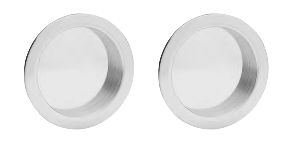 Комплект ручек для раздвижных дверей ART.54 CRO стандартная и под цилиндр, цвет хром, латунь фото купить Уфа