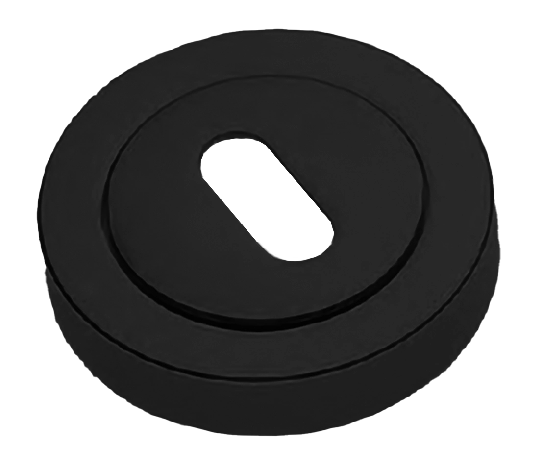 Накладка на ключевой цилиндр LUX-FK-R2 NERO на круглой розетке под ключ буратино, цвет - черный фото купить Уфа