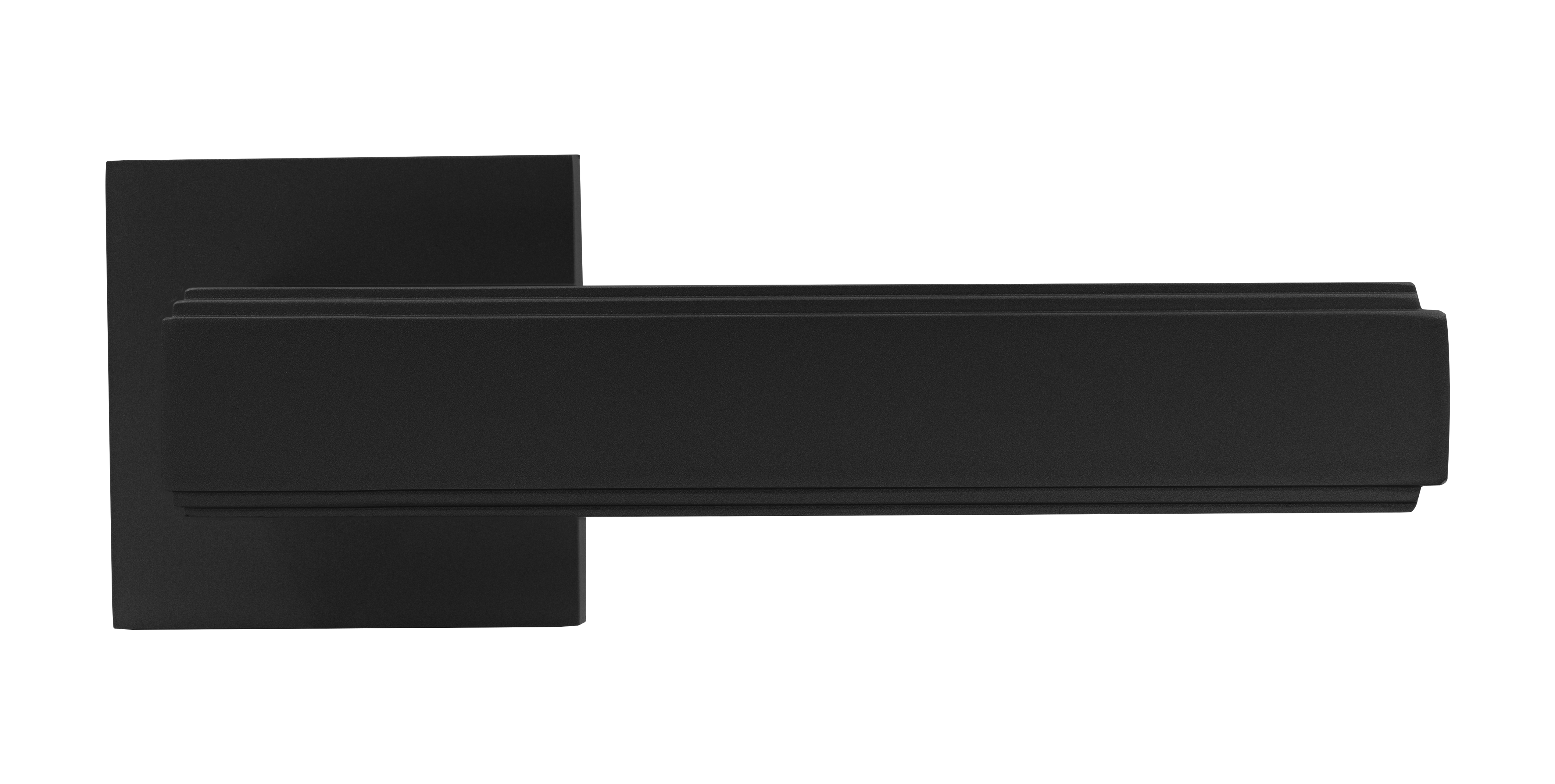 Ручка дверная MH-64-S6 BL STEPS на квадратной розетке 6 мм, цвет черный фото купить в Уфе