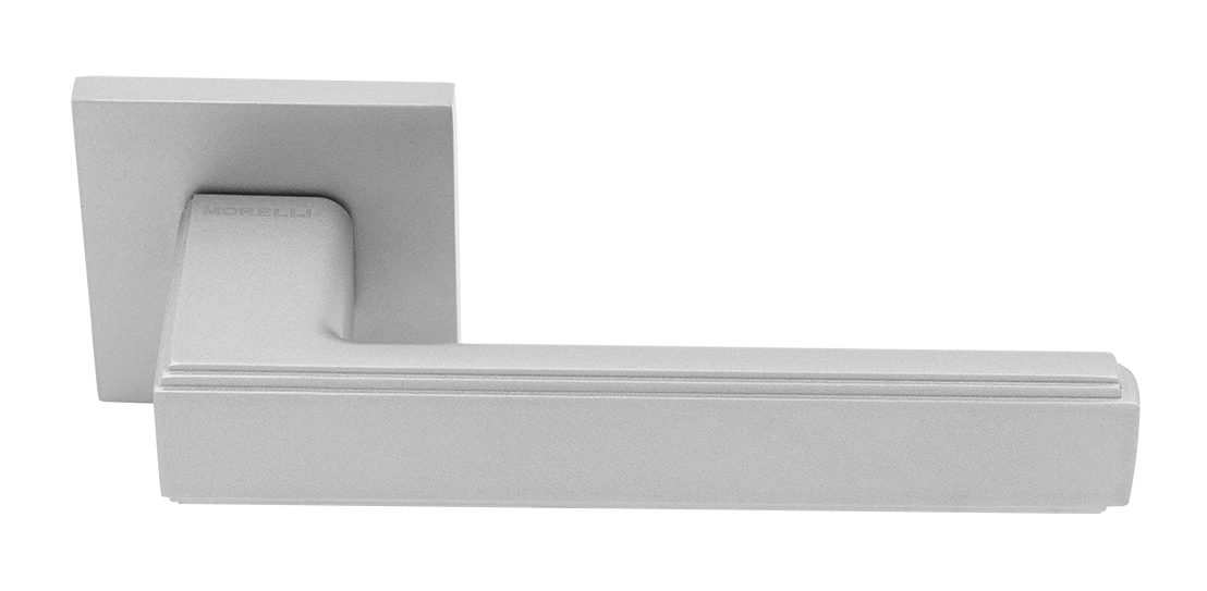 Ручка дверная MH-64-S6 ASC STEPS на квадратной розетке 6 мм, цвет анодированный матовый хром фото купить Уфа