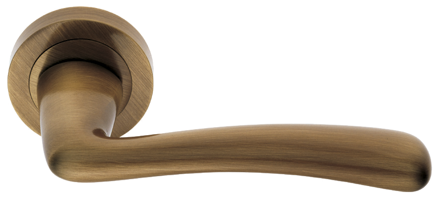 Ручка дверная COCKATOO R2 BGO раздельная на круглой розетке, цвет - матовая бронза фото купить в Уфе