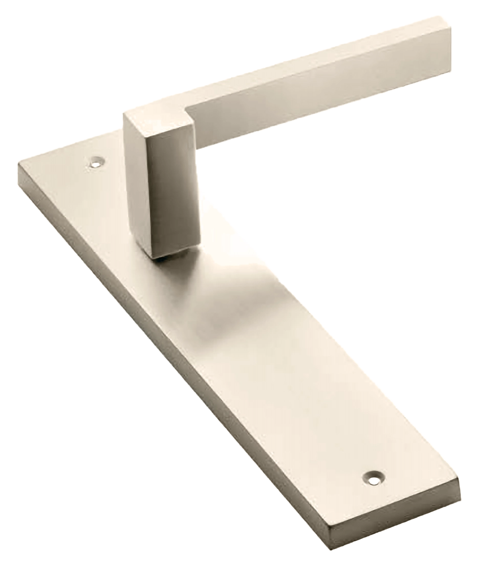 Ручка дверная на планке STONE PL NIS, цвет матовый никель, латунь фото купить в Уфе