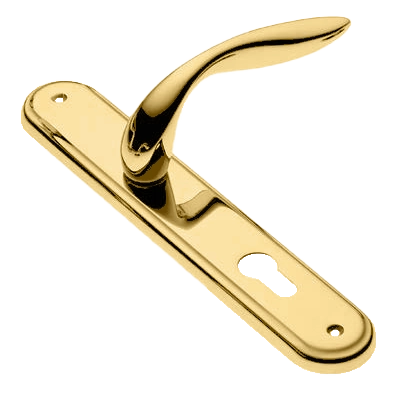 Ручка дверная на планке LEON PL OTL, цвет золото, латунь фото купить в Уфе