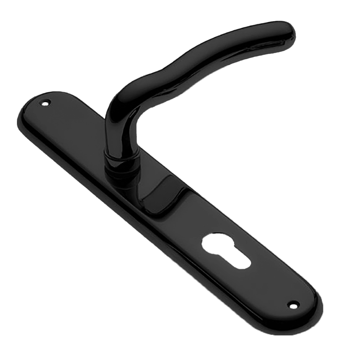 Ручка дверная на планке SNAKE PL NERO, цвет черный, латунь фото купить в Уфе