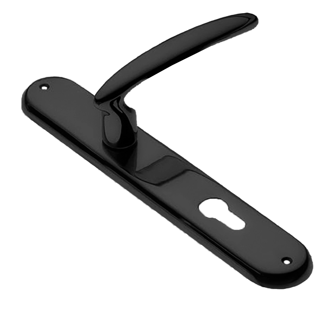 Ручка дверная на планке FLAMINGO PL NERO, цвет черный, латунь фото купить в Уфе