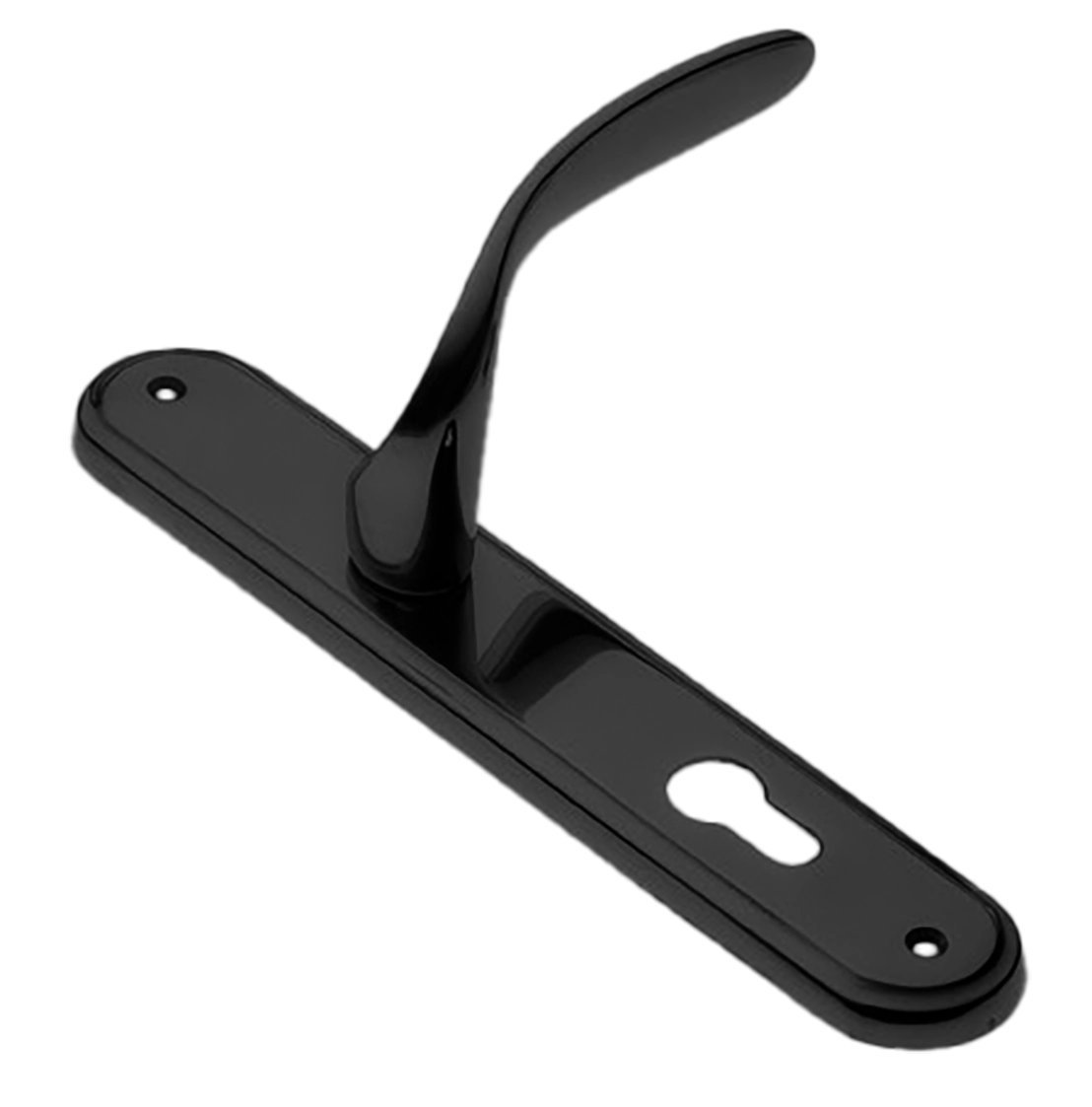 Ручка дверная на планке COBRA PL NERO, цвет черный, латунь фото купить в Уфе