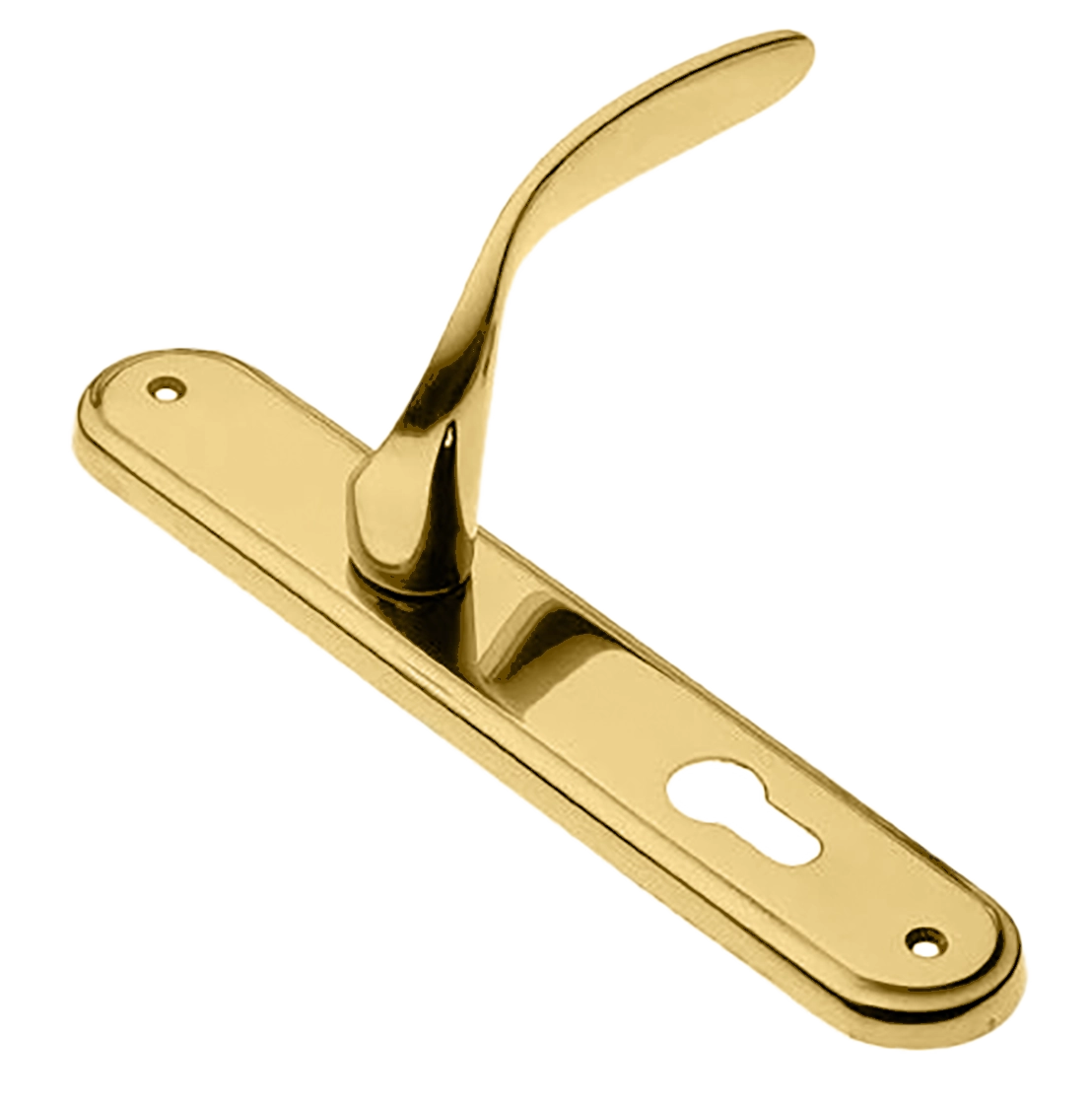 Ручка дверная на планке COBRA PL OTL, цвет золото, латунь фото купить в Уфе