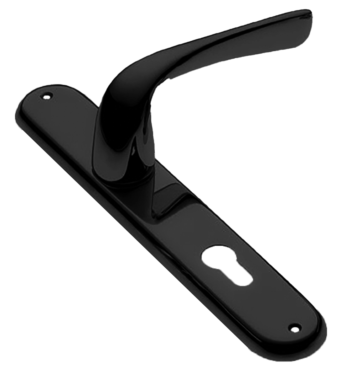 Ручка дверная на планке LE MANS PL NERO, цвет черный, латунь фото купить в Уфе