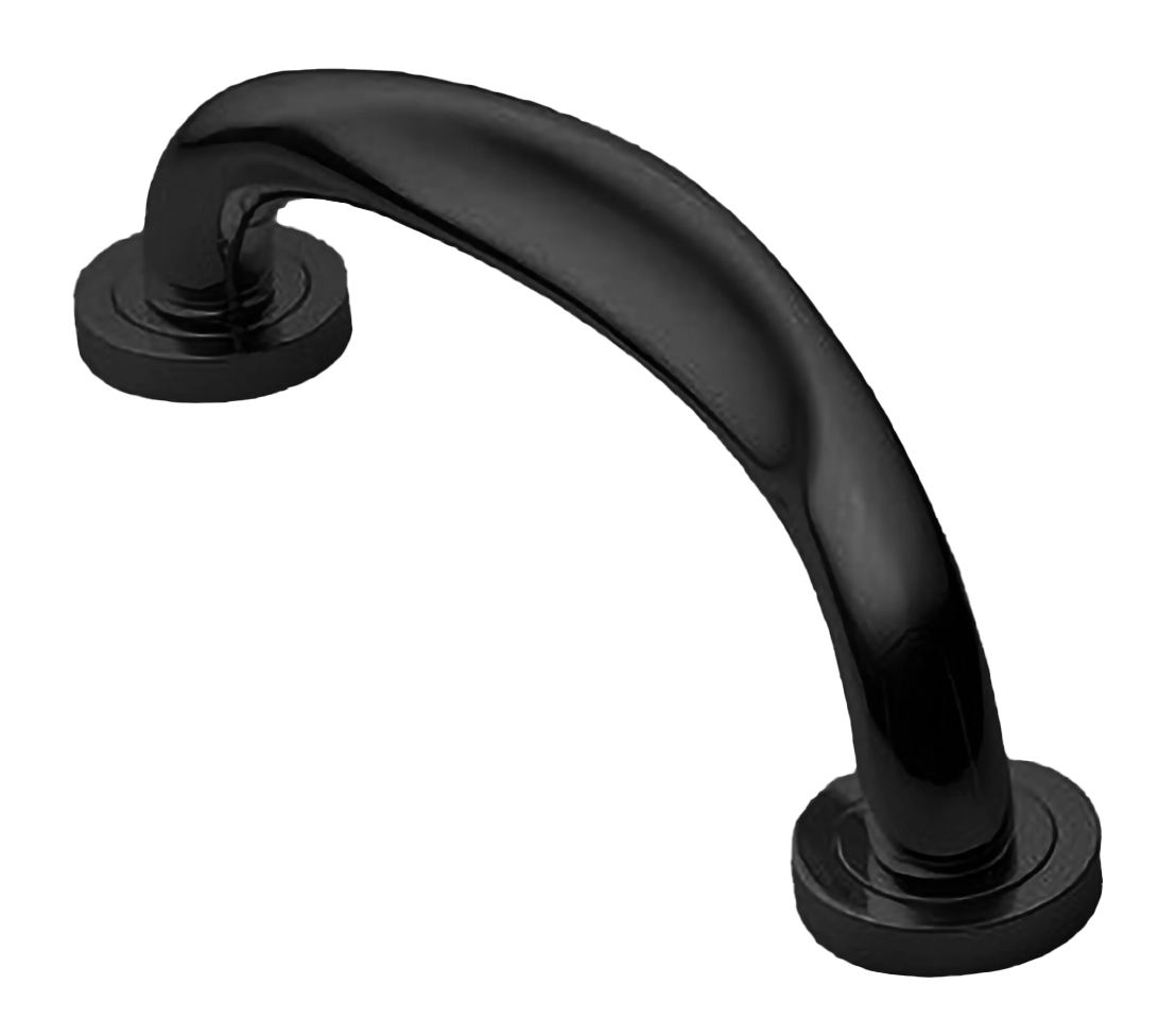 Ручка-скоба дверная RAFT PH NERO на круглой розетке, цвет черный, латунь фото купить в Уфе