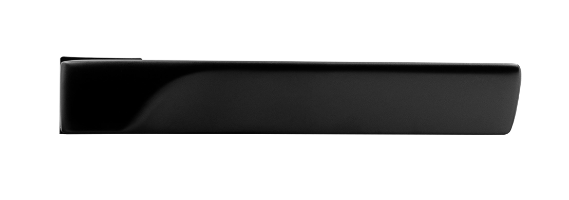 Ручка дверная FIORD-SM NERO-ST, с невидимой квадратной розеткой, цвет черный soft-touch, ЦАМ фото купить в Уфе