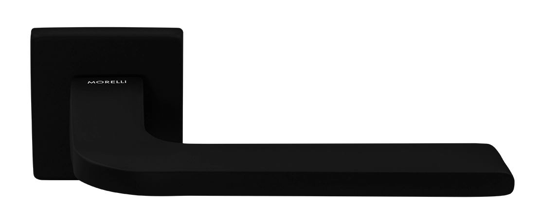 Ручка дверная SPUTNIK S5 NERO-ST на квадратной розетке, цвет черный soft-touch, ЦАМ фото купить в Уфе