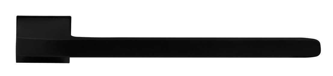 Ручка дверная SPUTNIK-SM NERO-ST с невидимой квадратной розеткой, цвет черный soft-touch, ЦАМ фото купить в Уфе