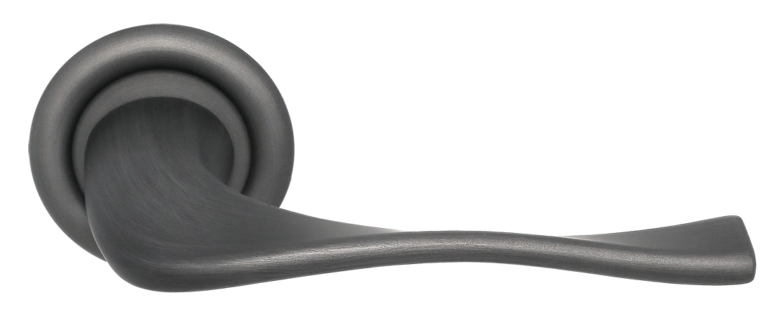 Ручка дверная SKYSCRAPER R7 SST на круглой розетке, цвет Летняя гроза/Summer Storm фото фурнитура Уфа