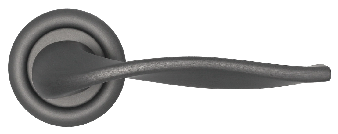 Ручка дверная SKYSCRAPER R7 SST на круглой розетке, цвет Летняя гроза/Summer Storm фото morelli Уфа