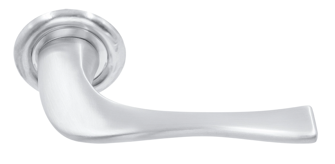 Ручка дверная SKYSCRAPER R7 WF на круглой розетке, цвет Зимняя стужа/Winter Frost фото купить Уфа