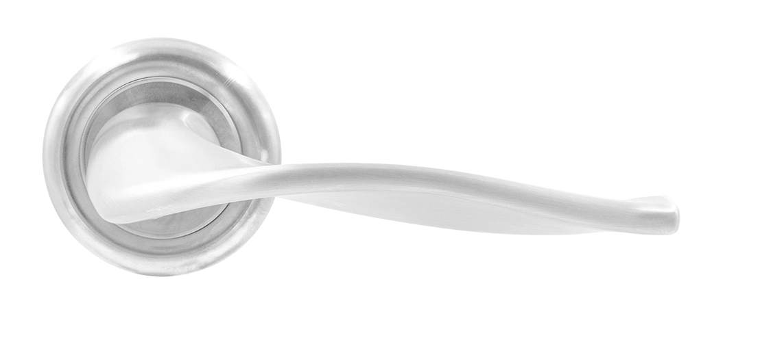 Ручка дверная SKYSCRAPER R7 WF на круглой розетке, цвет Зимняя стужа/Winter Frost фото купить в Уфе