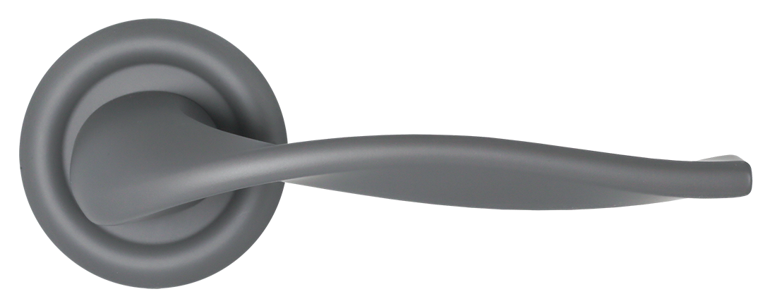 Ручка дверная SKYSCRAPER R7 SSW на круглой розетке, цвет Стокгольмский снегопад/Stockholm Snowfall фото купить в Уфе