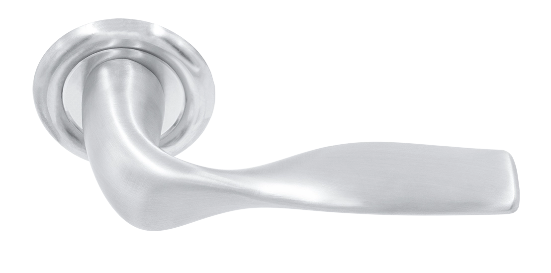 Ручка дверная LVB R7 WF на круглой розетке, цвет Зимняя стужа/Winter Frost фото купить Уфа