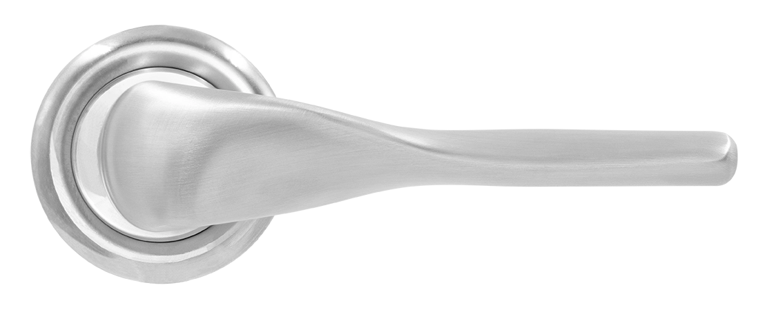 Ручка дверная LVB R7 WF на круглой розетке, цвет Зимняя стужа/Winter Frost фото купить в Уфе