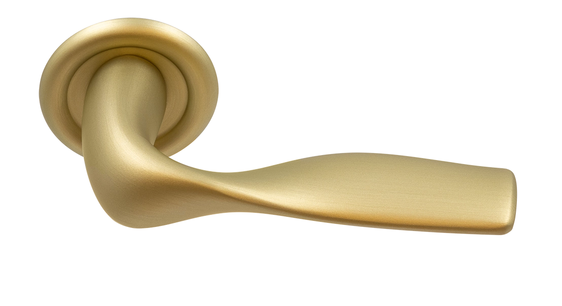 Ручка дверная LVB R7 AH на круглой розетке, цвет Осенний мёд/Autumn Honey фото купить Уфа