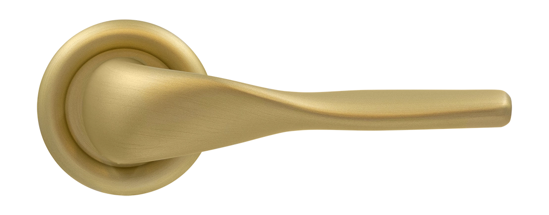 Ручка дверная LVB R7 AH на круглой розетке, цвет Осенний мёд/Autumn Honey фото купить в Уфе