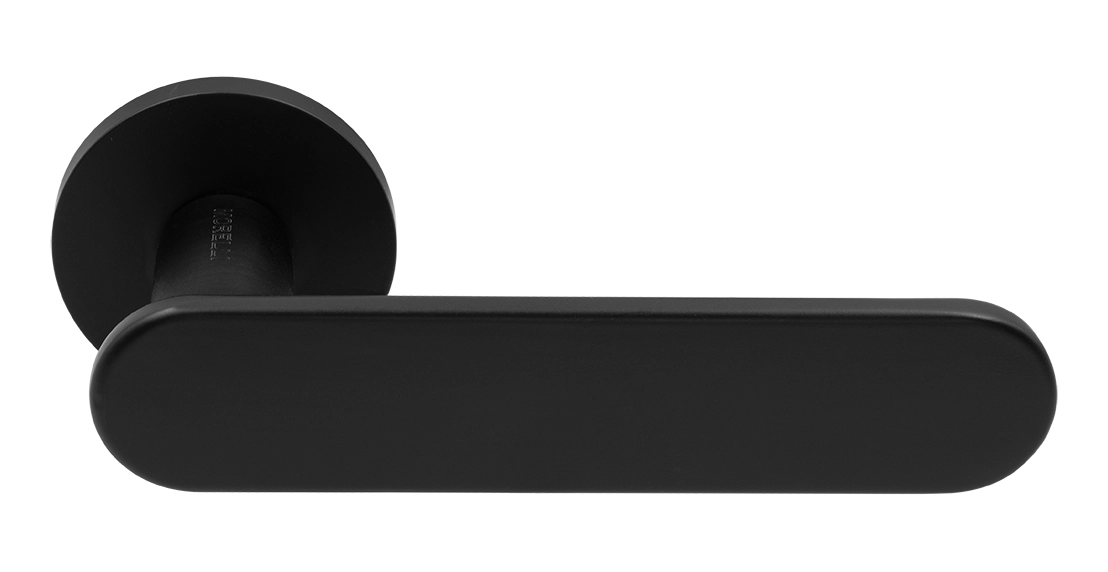 Ручка дверная MH-65-R6 R6 SEMPIONE BL на круглой розетке, цвет черный фото купить Уфа