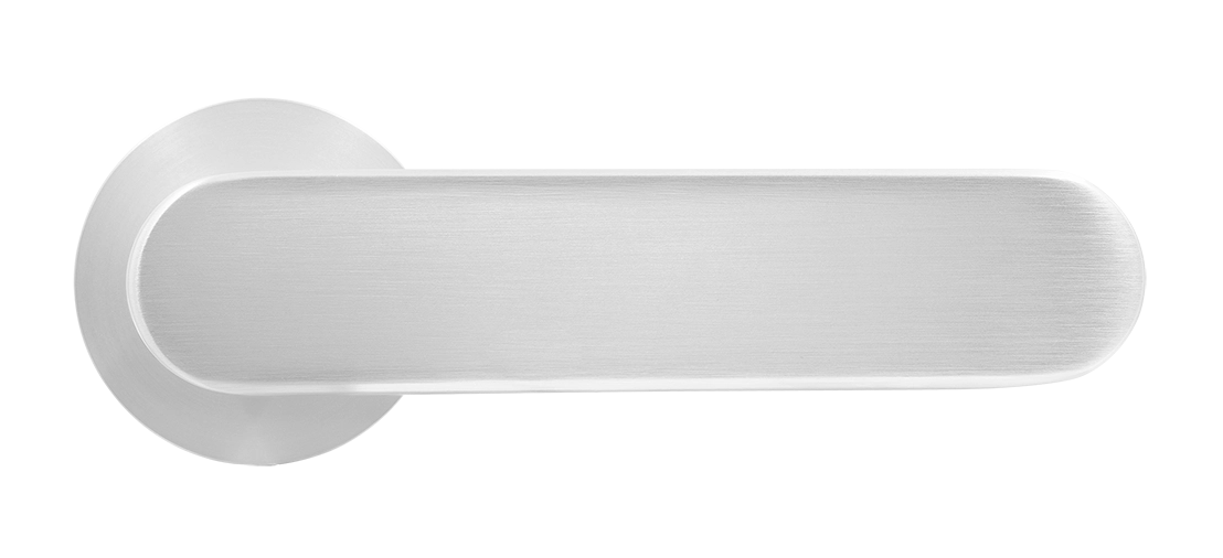 Ручка дверная MH-65-R6 SEMPIONE SC на круглой розетке, цвет матовый хром фото купить в Уфе