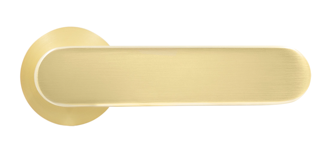 Ручка дверная MH-65-R6 SEMPIONE MSG на круглой розетке, цвет матовое сатинированное золото фото купить в Уфе