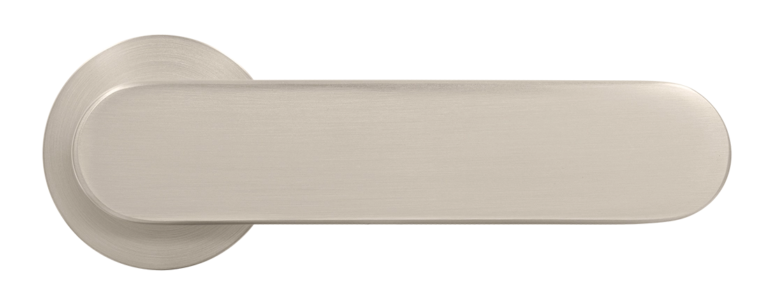 Ручка дверная MH-65-R6 SEMPIONE MSN на круглой розетке, цвет матовый сатинированный никель фото купить в Уфе