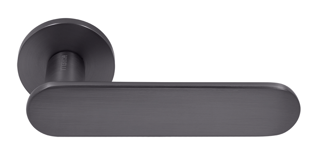 Ручка дверная MH-65-R6 R6 SEMPIONE GR на круглой розетке, цвет графит фото купить Уфа