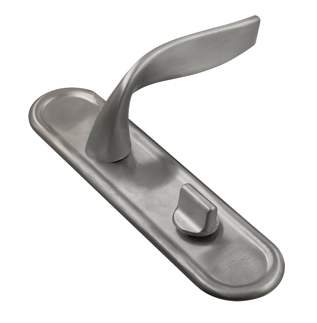 Ручка дверная SKYSCRAPER PLR WC WF на планке под сантехническую завертку, цвет Зимняя стужа/Winter Frost фото купить Уфа