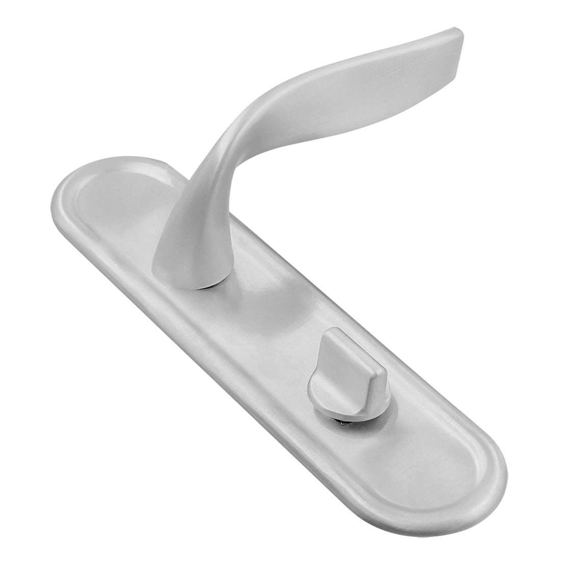 Ручка дверная SKYSCRAPER PLR WC SSW на планке под сантехническую завертку, цвет Стокгольмский снегопад/Stockholm Snowfall фото купить Уфа