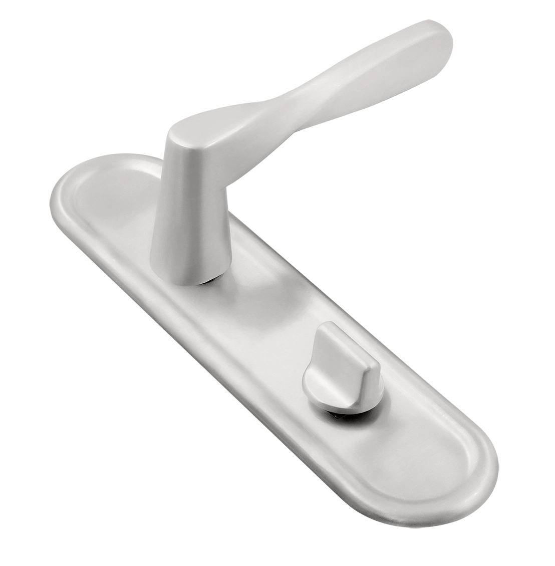 Ручка дверная THE OLYMPICS PLR WC SSW на планке под сантехническую завертку, цвет Стокгольмский снегопад/Stockholm Snowfall фото купить Уфа