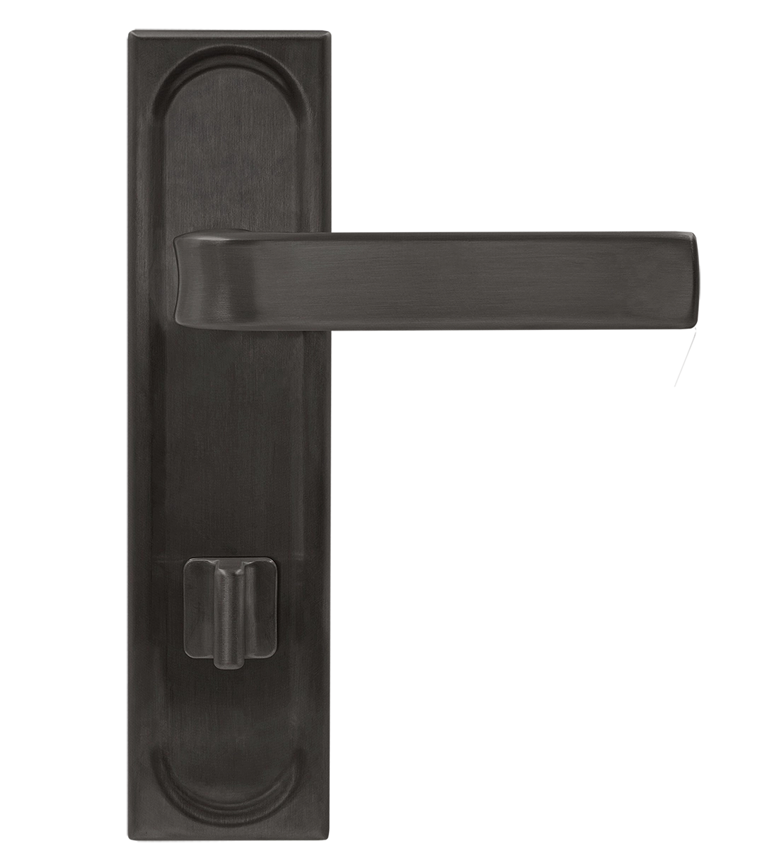 Ручка дверная THE BUS STATION PLS WC SST на планке под сантехническую завертку, цвет Летняя гроза/Summer Storm фото купить в Уфе