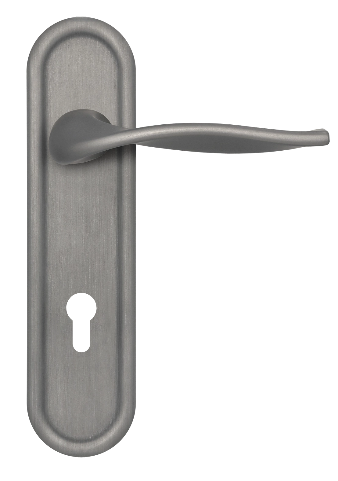 Ручка дверная SKYSCRAPER PLR KH WF на планке под ключевой цилиндр, цвет Зимняя стужа/Winter Frost фото купить Уфа