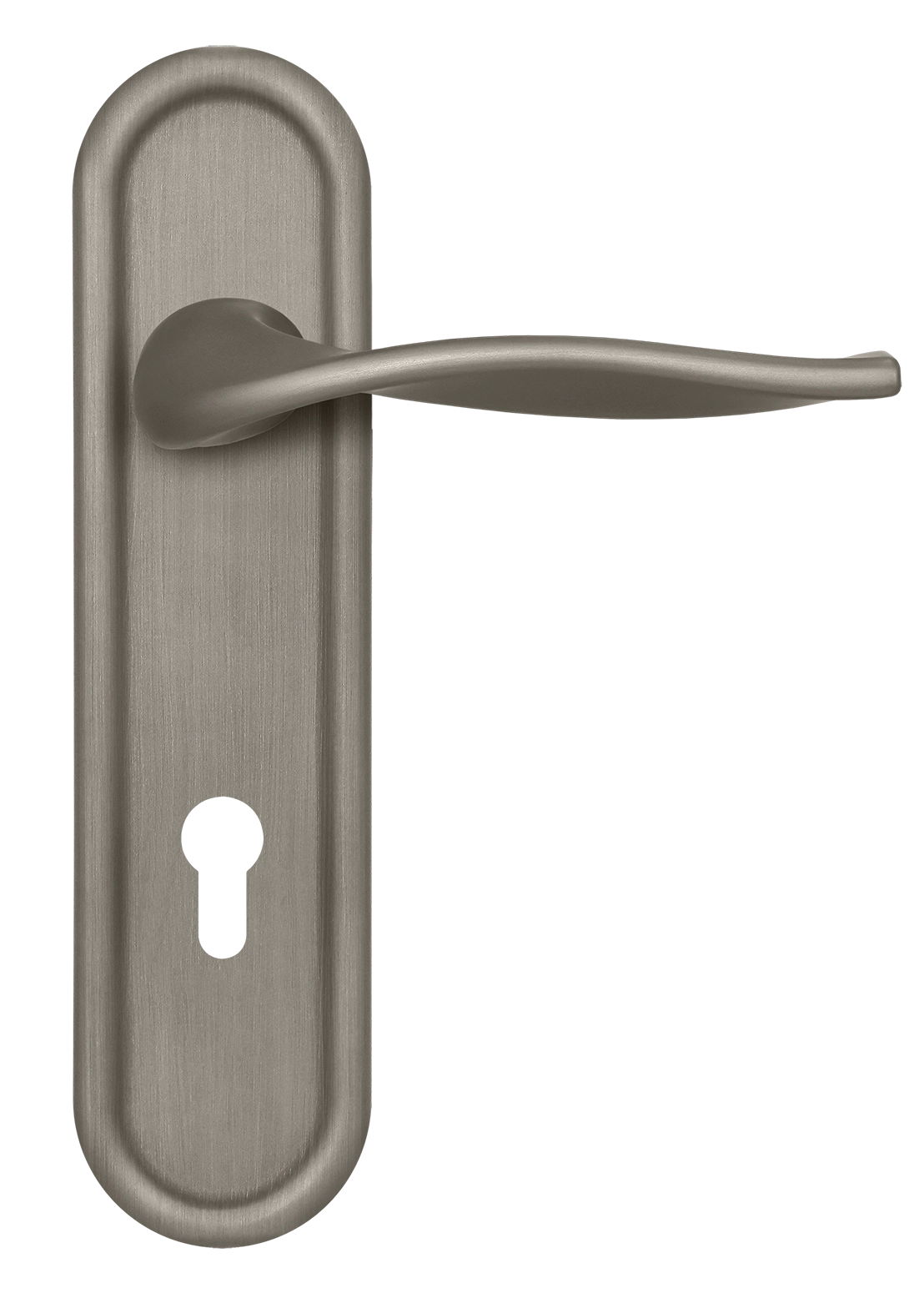 Ручка дверная SKYSCRAPER PLR KH SMI на планке под ключевой цилиндр, цвет Весенняя дымка/Spring Mist фото купить Уфа