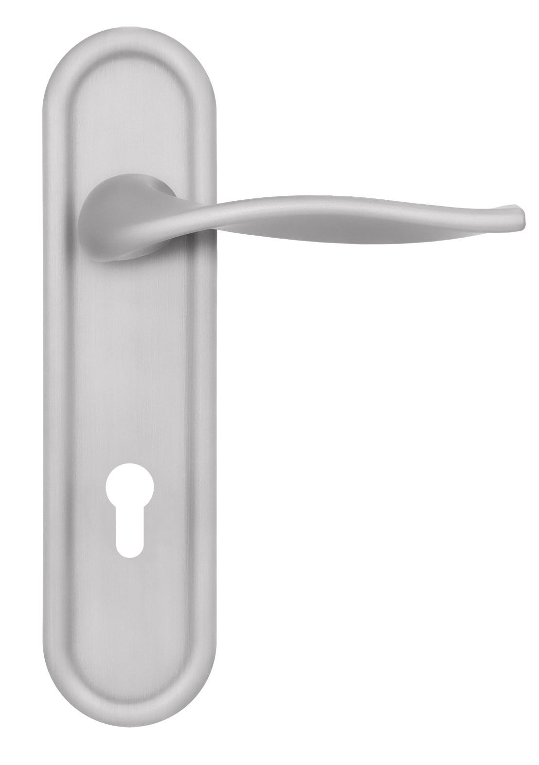 Ручка дверная SKYSCRAPER PLR KH SSW на планке под ключевой цилиндр, цвет Стокгольмский снегопад/Stockholm Snowfall фото купить Уфа