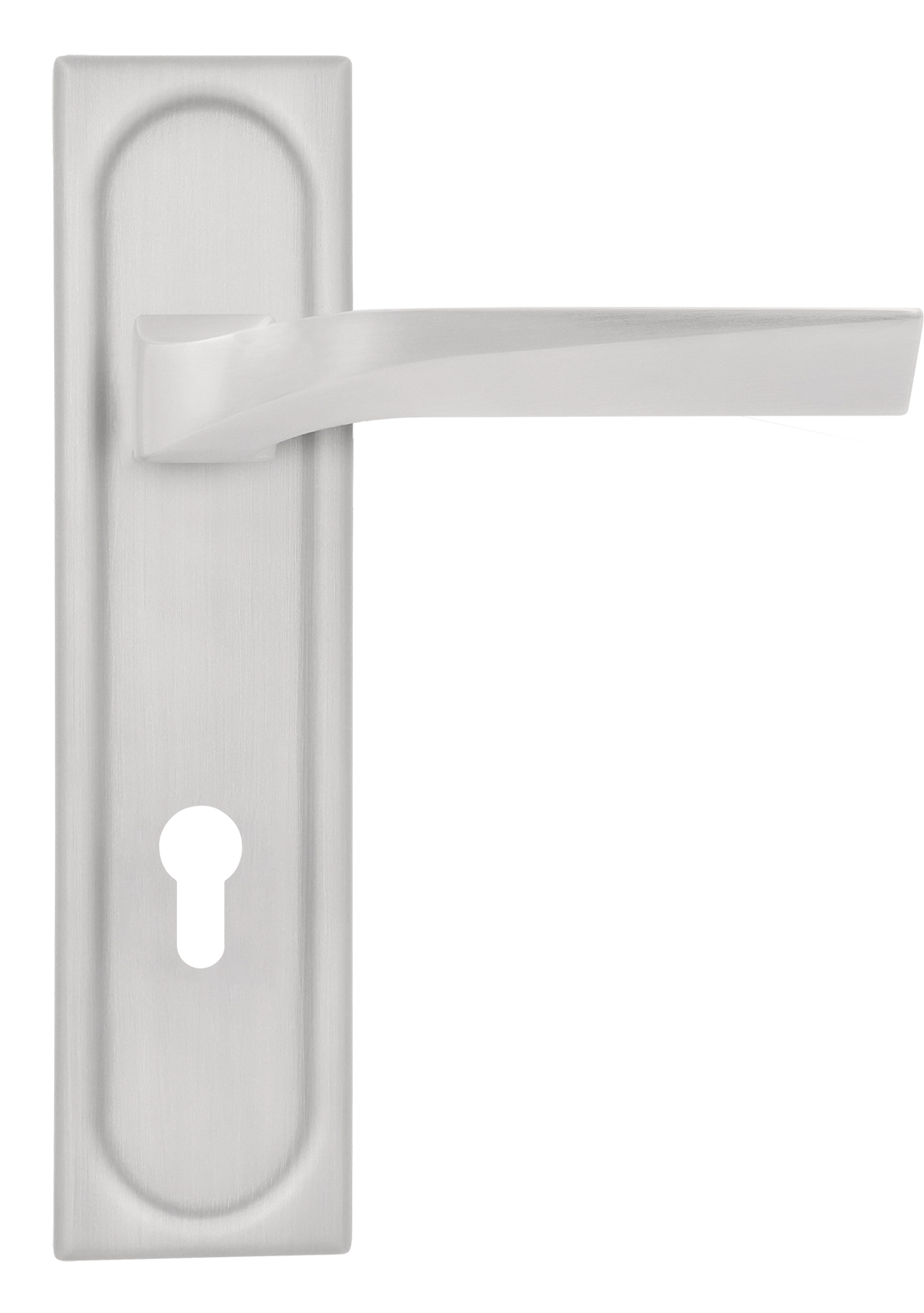 Ручка дверная WD CONCERT HALL PLS KH SSW на планке под ключевой цилиндр, цвет Стокгольмский снегопад/Stockholm Snowfall фото купить Уфа