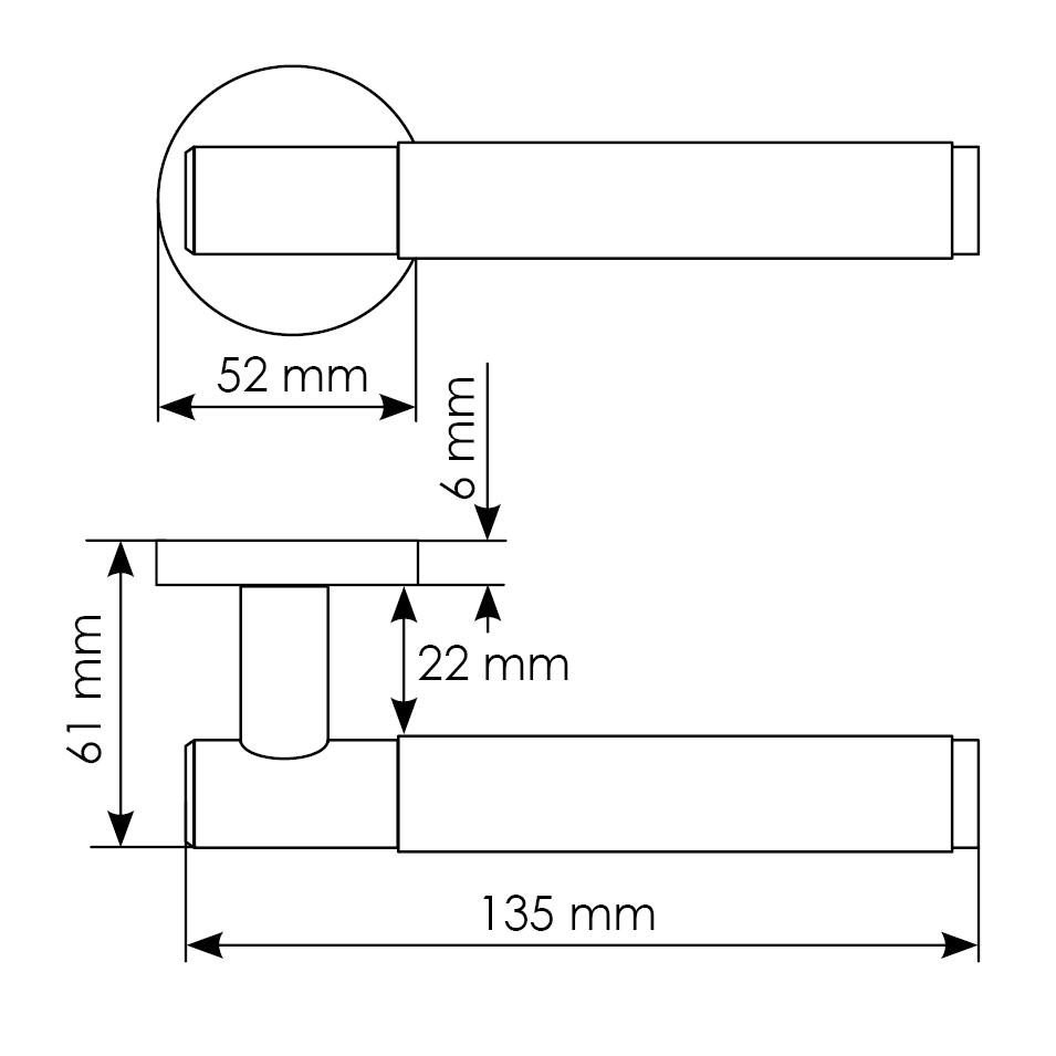 Комплект дверных ручек MH-57-R6T BL + защёлка бесшумная M1895 BL + петли врезные универсальные MSN 100X70X2.5-4BB BL (2шт), цвет черный фото купить в Уфе