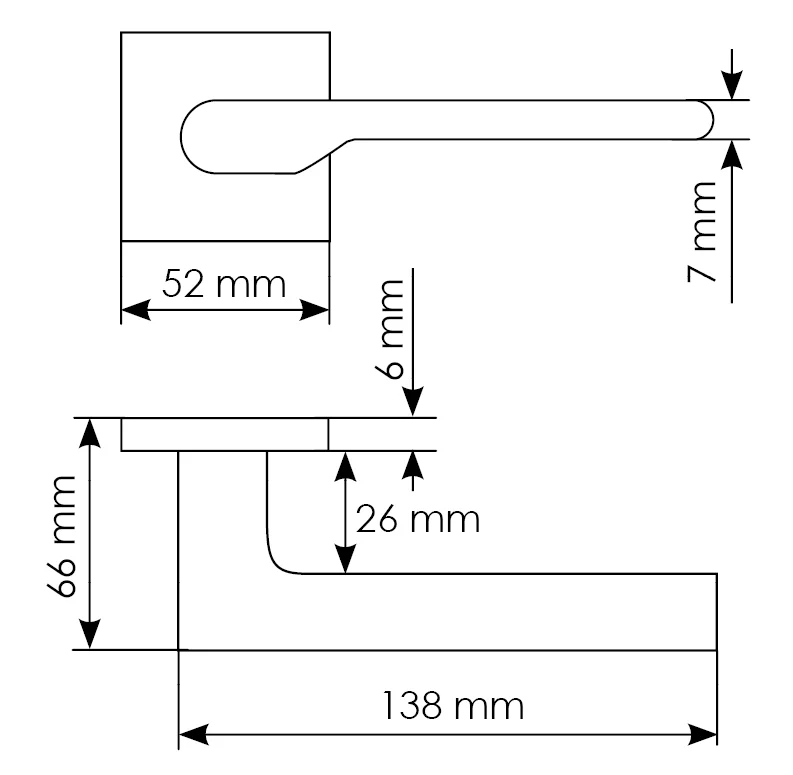 Комплект дверных ручек MH-53-S6 W + защёлка бесшумная M1895 W + петли врезные универсальные MSN 100X70X2.5-4BB W (2шт), цвет белый фото купить в Уфе
