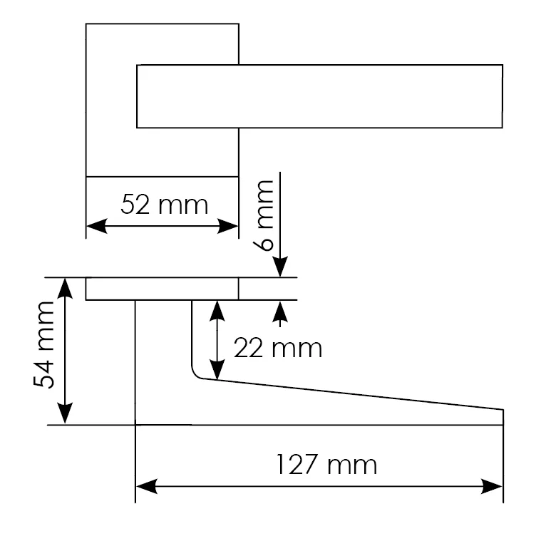 Комплект дверных ручек MH-54-S6 BL с заверткой MH-WC-S6 BL + замок M1895 BL, цвет черный фотомореллиУфа