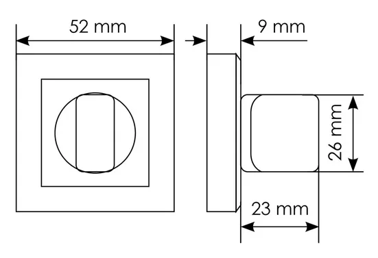 Комплект дверных ручек MH-28 BL-S с заверткой MH-WC-S BL, цвет черный  фотомореллиУфа