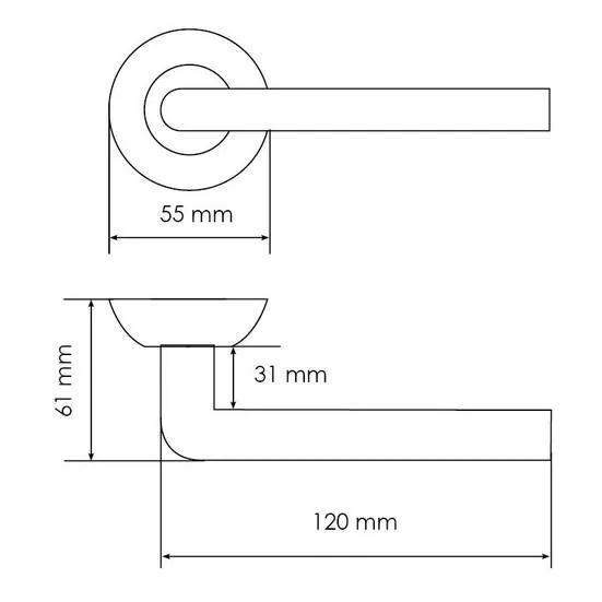 Комплект дверных ручек MH-03 BL с заверткой MH-WC BL + магнитный замок M1895 BL, цвет черный  фотомореллиУфа