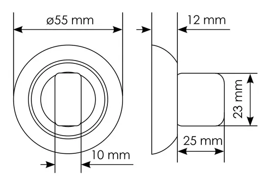 Комплект дверных ручек MH-03 BL с заверткой MH-WC BL + магнитный замок M1895 BL, цвет черный  фото дверная фурнитура Уфа